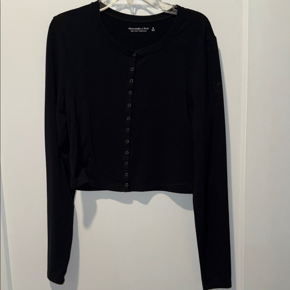 Abercrombie & Fitch Black Button-Down Shirt